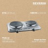Plaque de cuisson posable SEVERIN - K1014 - 2 foyers en fonte - 2500W