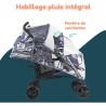 Poussette canne double BAMBISOL - 6-36 mois pour le siege avant (max 15 kg) e...