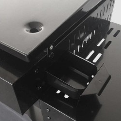 GARDEN MAX Plancha gaz MERIDA - 4 feux - Sur chariot - 127 x 46,5 x 95 cm - A...