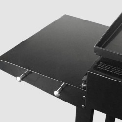 GARDEN MAX Plancha gaz MERIDA - 4 feux - Sur chariot - 127 x 46,5 x 95 cm - A...