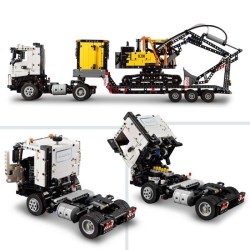 LEGO Technic 42175 Camion Volvo FMX et Pelleteuse Électrique EC230 - Set de V...