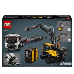 LEGO Technic 42175 Camion Volvo FMX et Pelleteuse Électrique EC230 - Set de V...