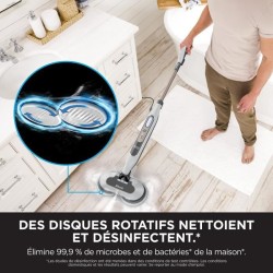 SHARK S8201EU Steam Mop - Balai Vapeur Automatique - 2 tampons rotatifs - 3 r...