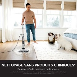 SHARK S8201EU Steam Mop - Balai Vapeur Automatique - 2 tampons rotatifs - 3 r...