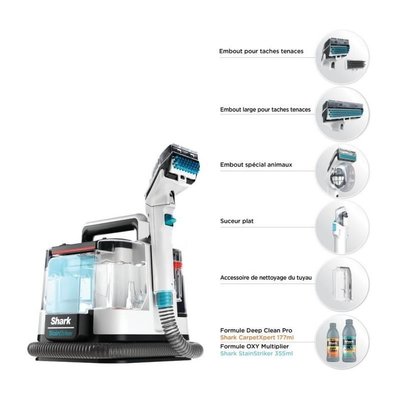 Détacheur SHARK StainStriker PX200EUT - Détache, Nettoie et Aspire - Rayon d'...