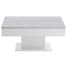 Table Basse - Bout de canapé -  mélamine Gris Béton et Blanc L100 x H46,1 x P...