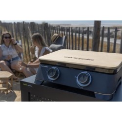 COOK'IN GARDEN Plancha gaz DUNE 60 - L 40 × l 47 × H 20cm - Surface de cuisso...