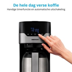 Cafetiere filtre programmable avec carafe - MEDION - MD 18458 -