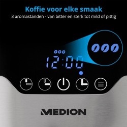 Cafetiere filtre programmable avec carafe - MEDION - MD 18458 -