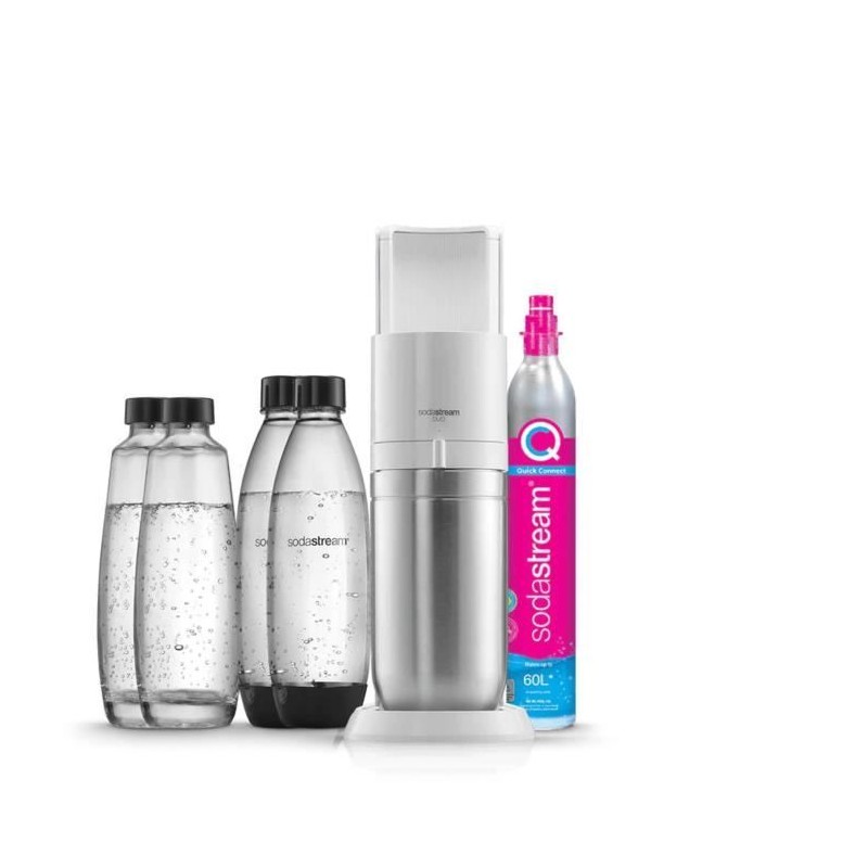 Machine a soda et eau pétillante SODASTREAM - DUO Blanche - 2 carafes en verr...