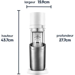 Machine a soda et eau pétillante SODASTREAM - DUO Blanche - 2 carafes en verr...