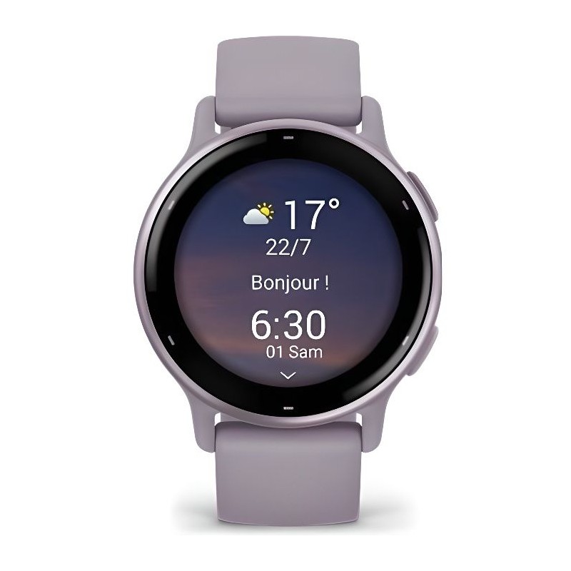 Montre connectée Garmin Vivoactive 5, Metallic Orchid avec bracelet violet