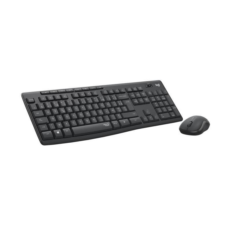 Ensemble Clavier Souris - Sans fil - Logitech - MK295 - AZERTY - Noir
