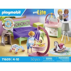 PLAYMOBIL 71609 Chambre de parents avec berceau suspendu, Maison d'architecte...