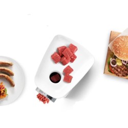 Hachoir a viande - BOSCH - MFW2510W - 2 grilles - Garnisseur de