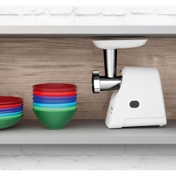 Hachoir a viande - BOSCH - MFW2510W - 2 grilles - Garnisseur de