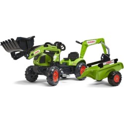 Tractopelle Claas - FALK - Volant directionnel, Excavatrice et Remorque - Fab...