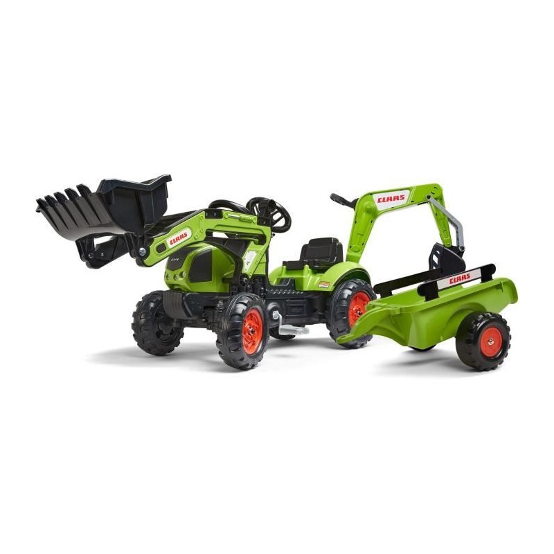 Tractopelle Claas - FALK - Volant directionnel, Excavatrice et Remorque - Fab...