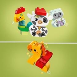LEGO 10412 DUPLO My First Le Train des Animaux, Jouet a Roues pour Enfants, A...
