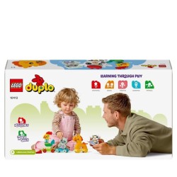 LEGO 10412 DUPLO My First Le Train des Animaux, Jouet a Roues pour Enfants, A...