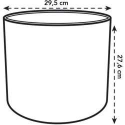 ELHO Pot de fleurs rond B.FOR Soft - Plastique - Ø29,5 x H 27,6 cm - Leaf Green