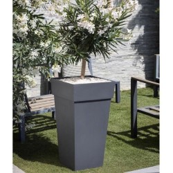 Pot de fleurs Carré XXL 43 cm - EDA - Toscane - 98 L - 43,3 x 43,3 x H. 80 cm...