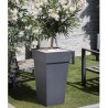 Pot de fleurs Carré XXL 43 cm - EDA - Toscane - 98 L - 43,3 x 43,3 x H. 80 cm...