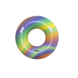 Bouée gonflable - BESTWAY - Rainbow - Diametre 119 cm - Multicolore -