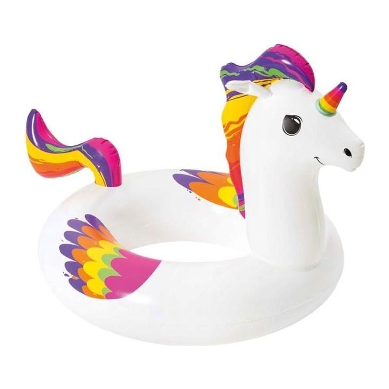 Bouée ronde licorne Fantasy - BESTWAY - Diametre 91 cm - PVC -