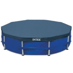Bâche de protection pour piscine ronde Intex 28031 - Diametre 3,66m - Rabat 2...