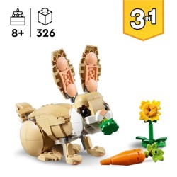 LEGO Creator 31162 3-en-1 L'adorable lapin - Jeu de construction pour fille d...