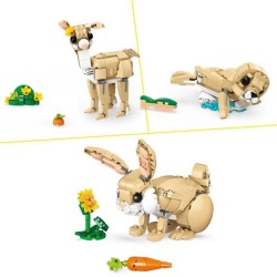 LEGO Creator 31162 3-en-1 L'adorable lapin - Jeu de construction pour fille d...