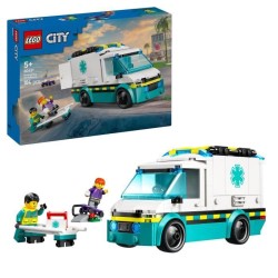 LEGO City 60451 L'ambulance de secours - Jouet de construction pour garçon de...