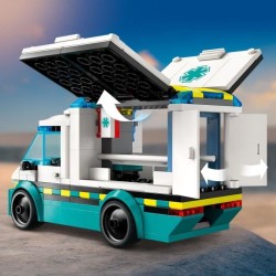 LEGO City 60451 L'ambulance de secours - Jouet de construction pour garçon de...