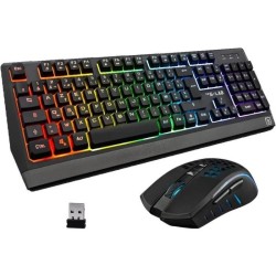 Pack Gamer 2 en 1 - The G-Lab - COMBO TUNGSTEN - Souris Sans Fil - Clavier Sa...