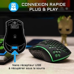 Pack Gamer 2 en 1 - The G-Lab - COMBO TUNGSTEN - Souris Sans Fil - Clavier Sa...
