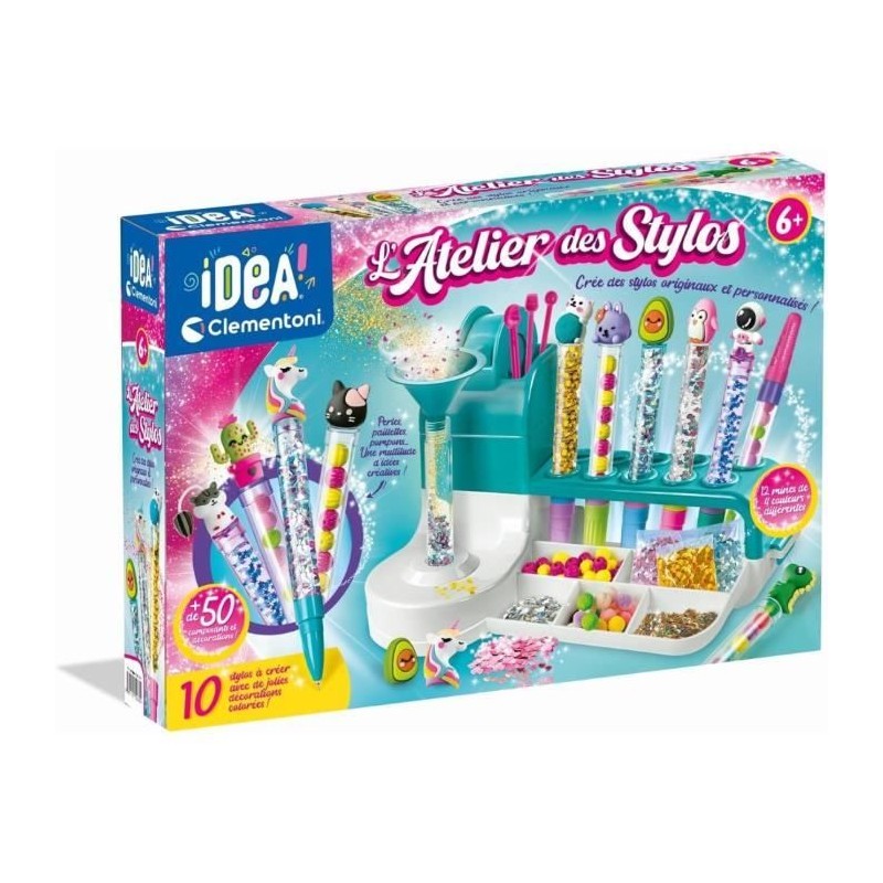 Clementoni - Atelier des Stylos - Crée et personnalise 10 stylos -