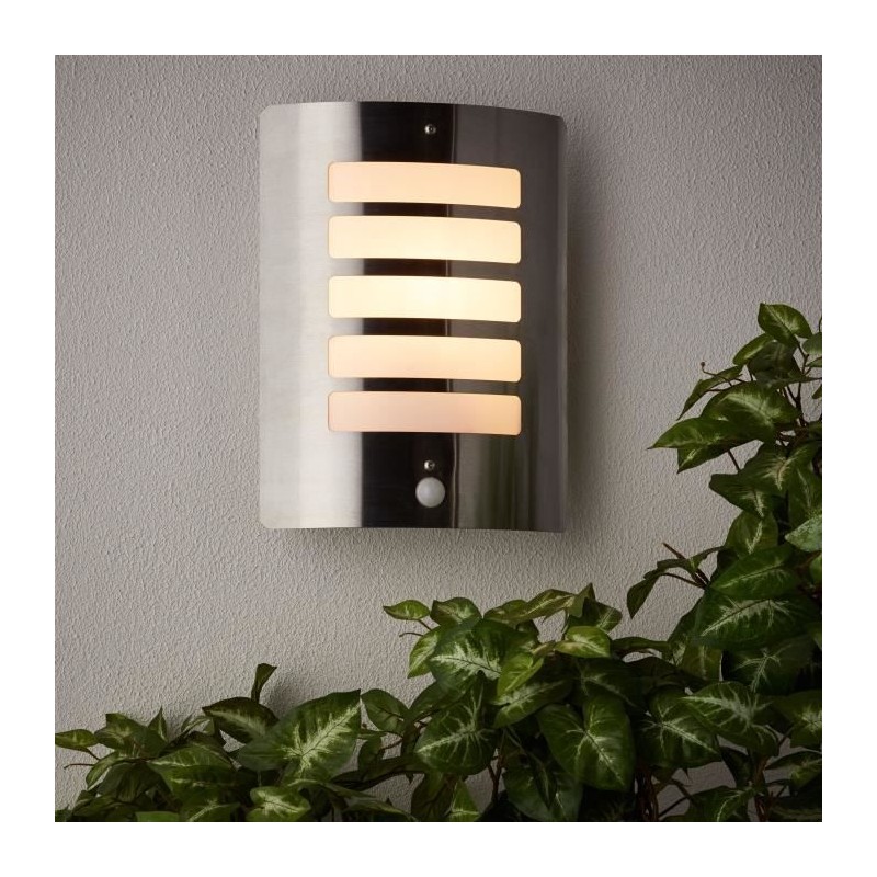 Applique extérieure avec détecteur TODD Acier - Brilliant - 1x60W - Ampoule i...