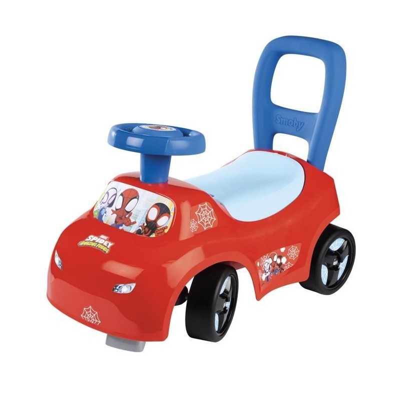 Smoby - Porteur auto enfant 2 en 1 - Spidey - Coffre sous la selle - Des 10 m...
