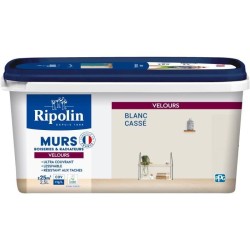 Peinture deco murs, boiseries & radiateurs - RIPOLIN - 467079 - Blanc cassé -...