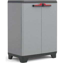 Keter Armoire de Rangement Basse Stilo Gris et Noir 90 cm Casier Organisateur...