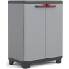 Keter Armoire de Rangement Basse Stilo Gris et Noir 90 cm Casier Organisateur...