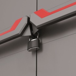 Keter Armoire de Rangement Basse Stilo Gris et Noir 90 cm Casier Organisateur...