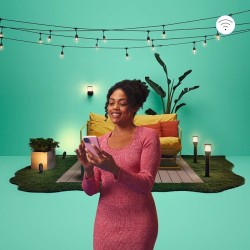 Applique murale WIZ ELPAS - Connectée - Extérieur - Noir