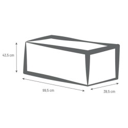 Jardiniere - EDA - Graphit - 98 L - 99,5 x 39 x H. 43 cm - Blanc Cérusé
