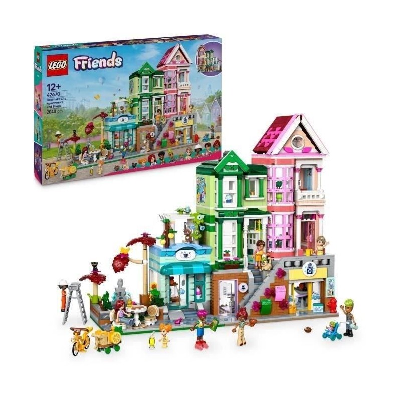 LEGO Friends 42670 Les appartements et boutiques de Heartlake City Jeu créati...