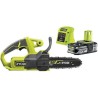 RYOBI - Tronçonneuse compacte 18V ONE+ - guide 20 cm - 4,6 m/s - tendeur laté...