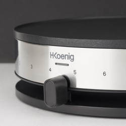 Crepiere HKoeNIG - KREP29 - Surface de cuisson 33cm - Revetement anti-adhésif...