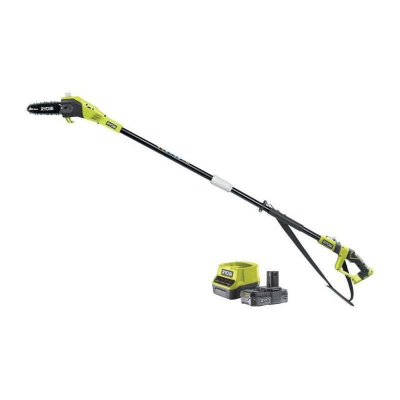 RYOBI - Élagueur sur perche 18V - guide 20 cm - 5,5 m/s - tube d'extension 95...