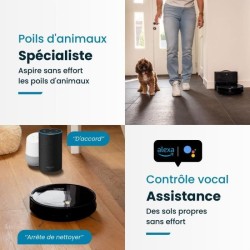 Robot Aspirateur Laveur Connecté EZICLEAN I-Bot Z5 - 75 min - 2.6Kpa - 60-90m...